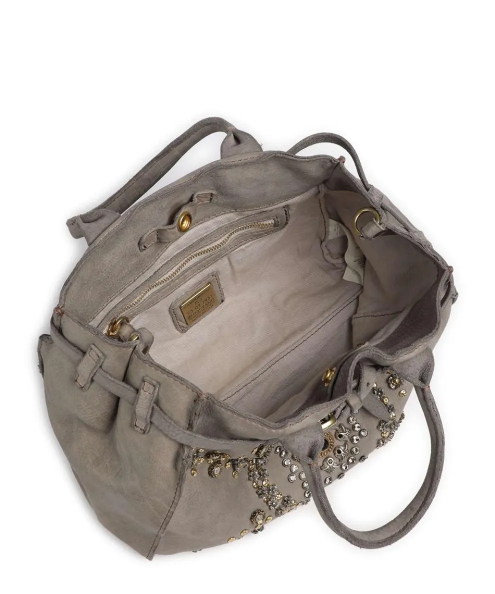 Handtasche fein genarbtes Rindsleder grau