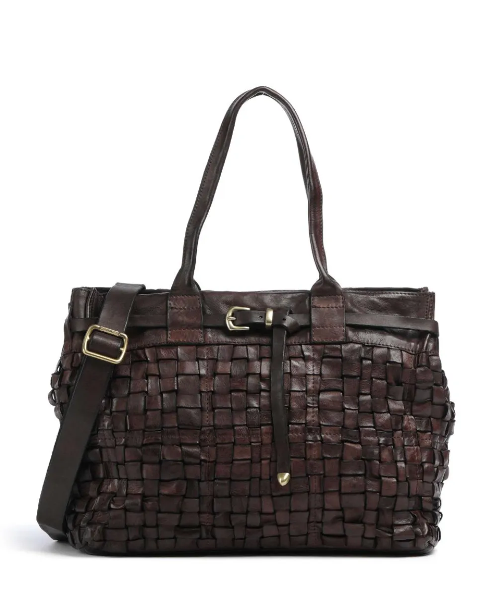 Handtasche fein genarbtes Rindsleder dunkelbraun