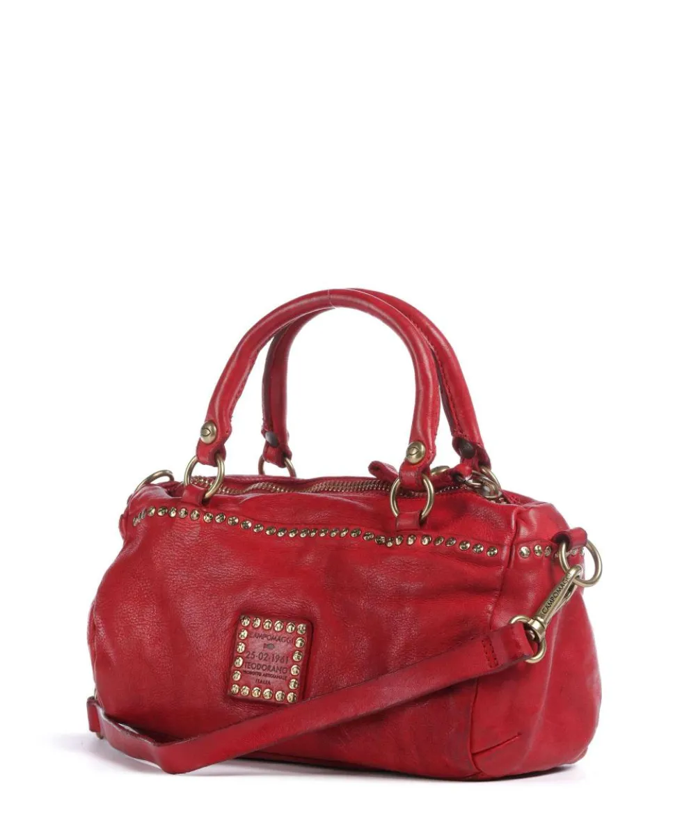 Handtasche fein genarbtes Rindsleder rot