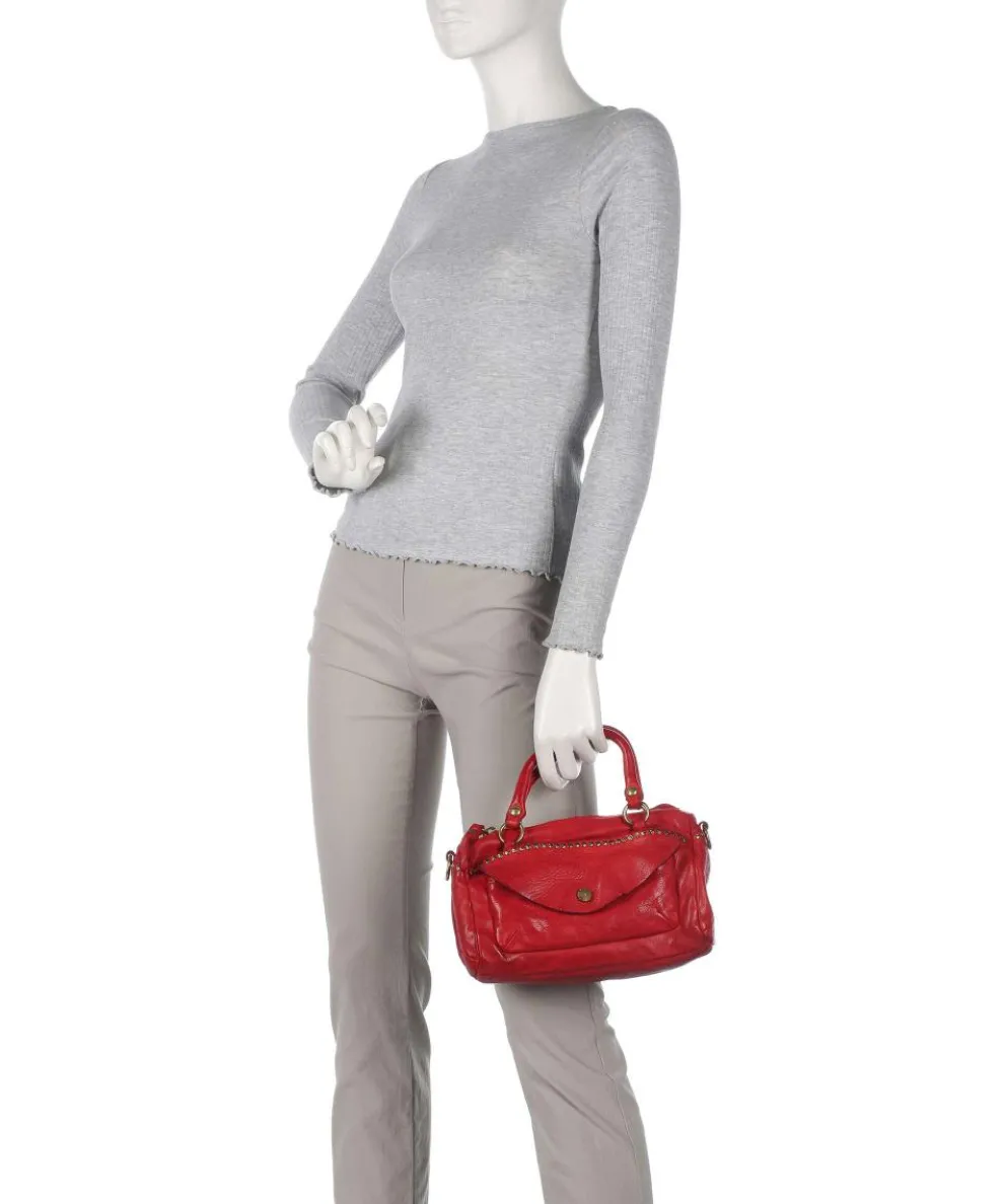 Handtasche fein genarbtes Rindsleder rot