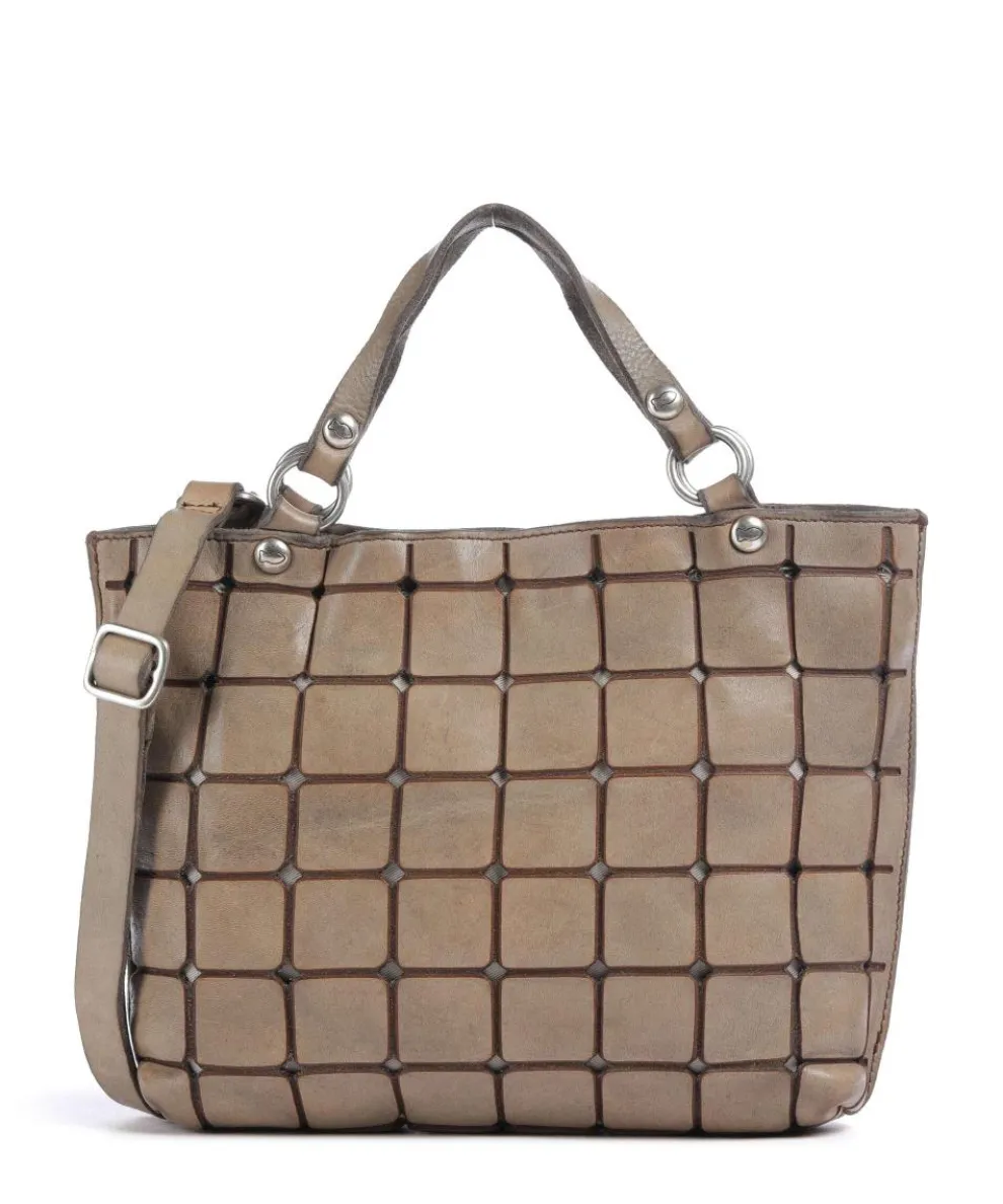 Handtasche fein genarbtes Rindsleder stein