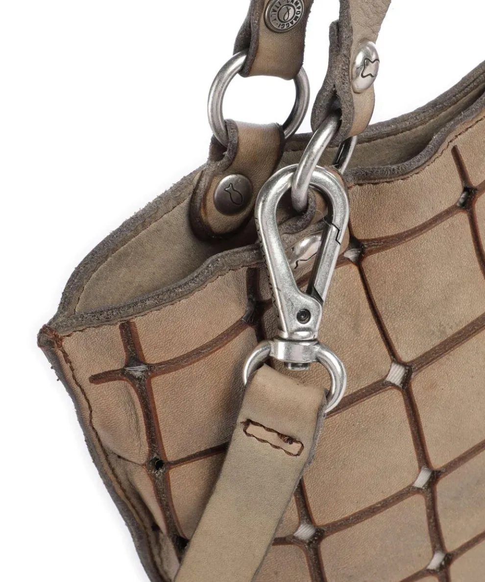 Handtasche fein genarbtes Rindsleder stein