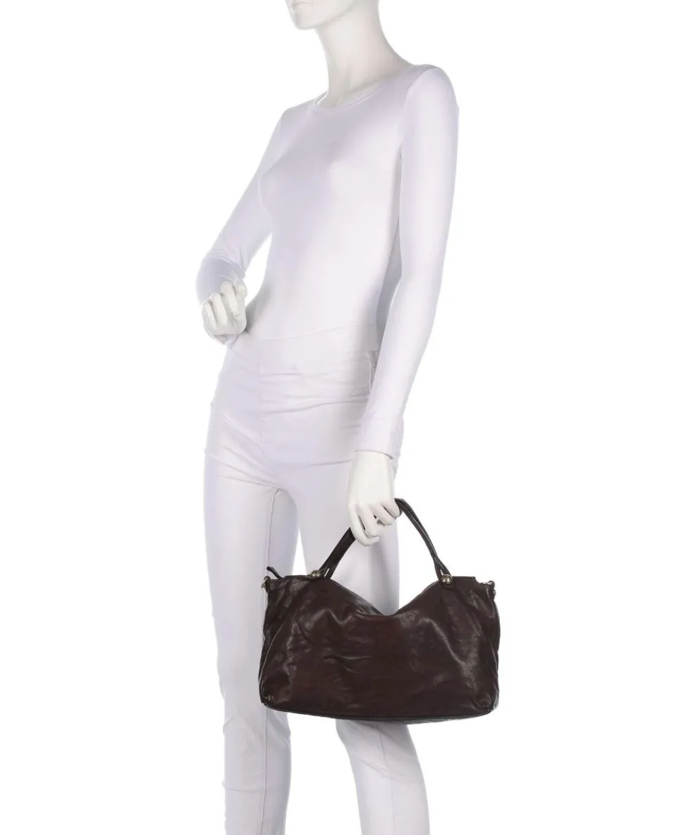 Handtasche fein genarbtes Rindsleder dunkelbraun