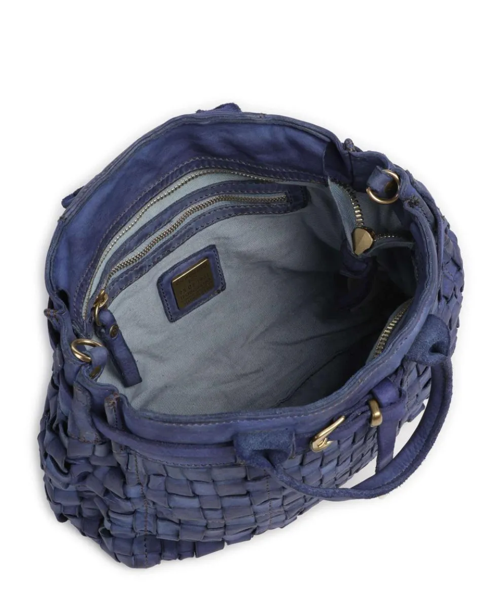 Handtasche fein genarbtes Rindsleder dunkelblau