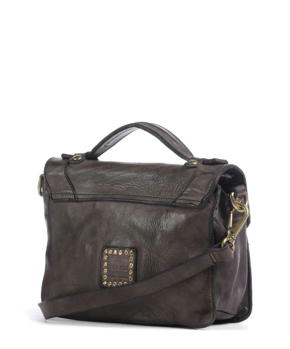 Handtasche fein genarbtes Rindsleder dunkelgrau