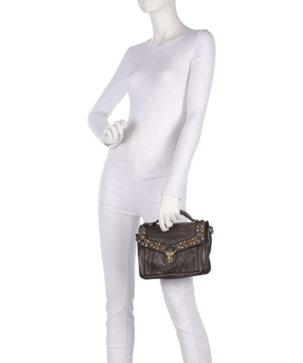 Handtasche fein genarbtes Rindsleder dunkelgrau