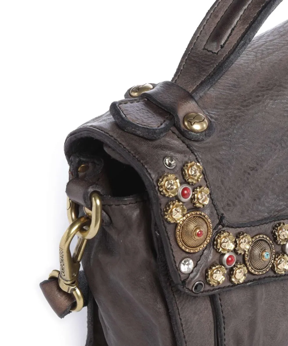 Handtasche fein genarbtes Rindsleder dunkelgrau