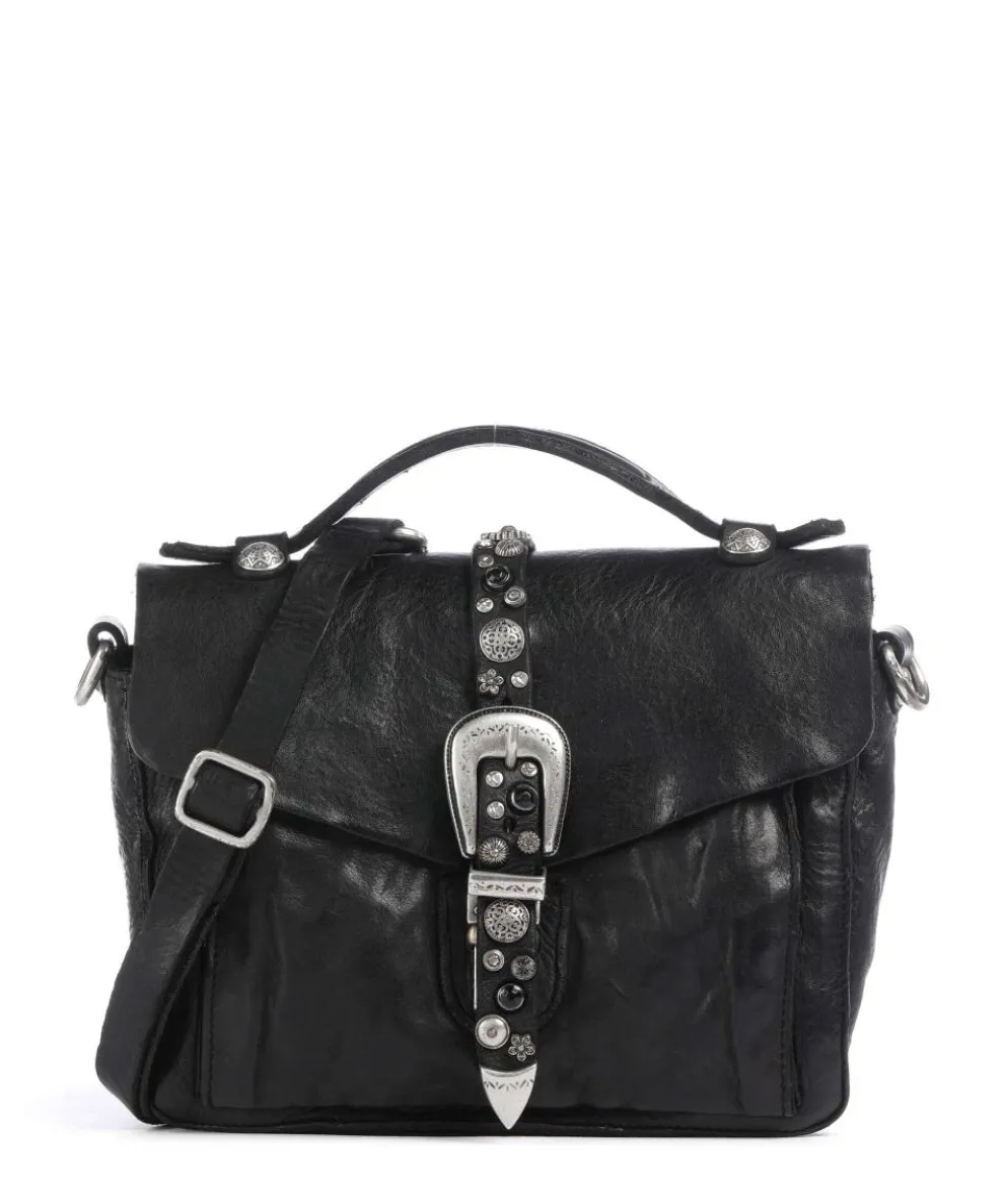 Handtasche fein genarbtes Rindsleder schwarz