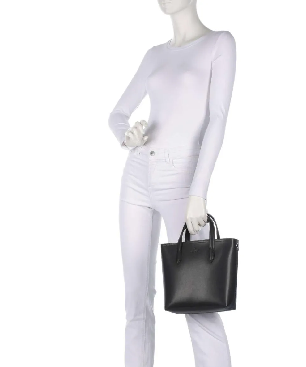 Handtasche fein genarbtes Rindsleder schwarz