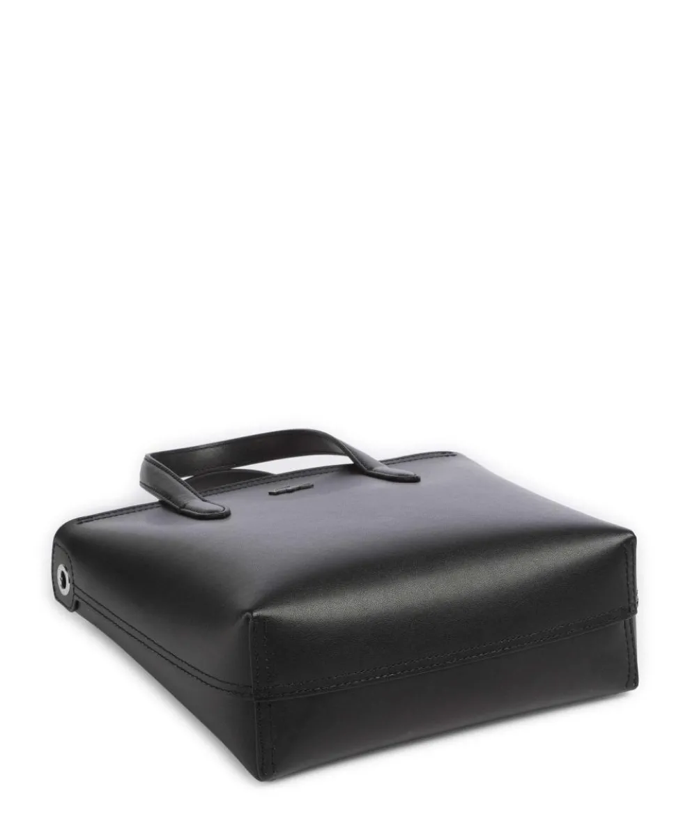 Handtasche fein genarbtes Rindsleder schwarz