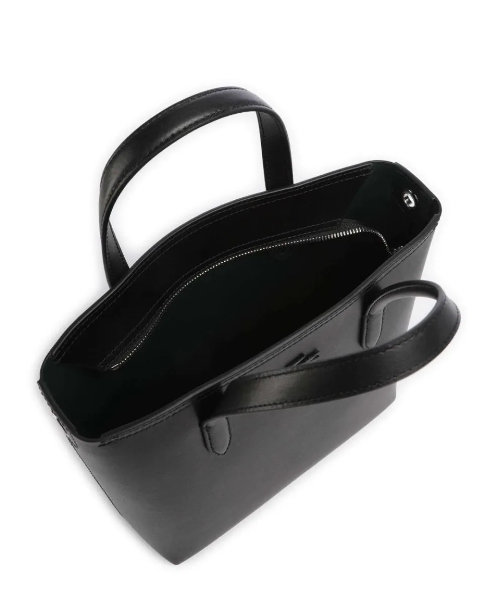 Handtasche fein genarbtes Rindsleder schwarz