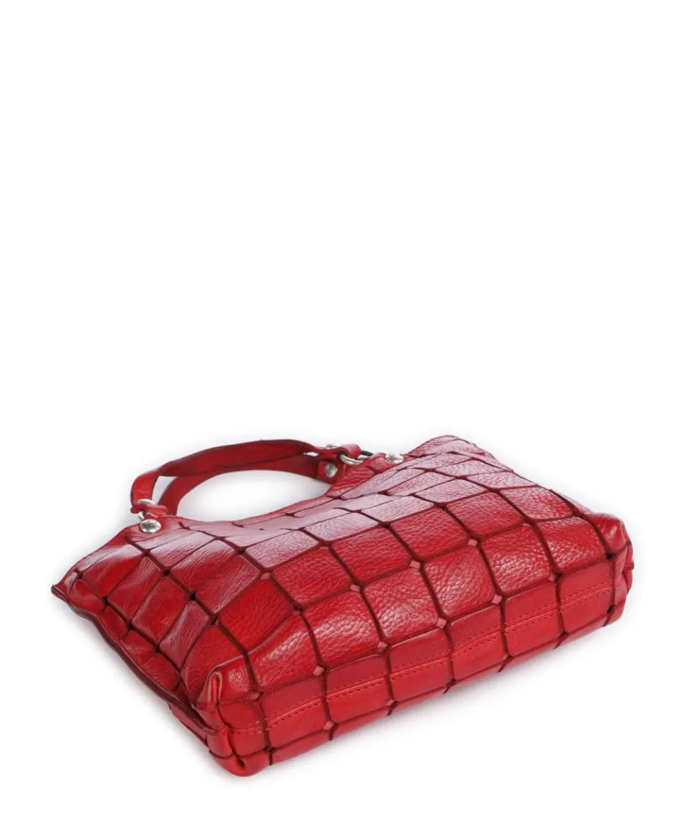 Handtasche fein genarbtes Rindsleder rot