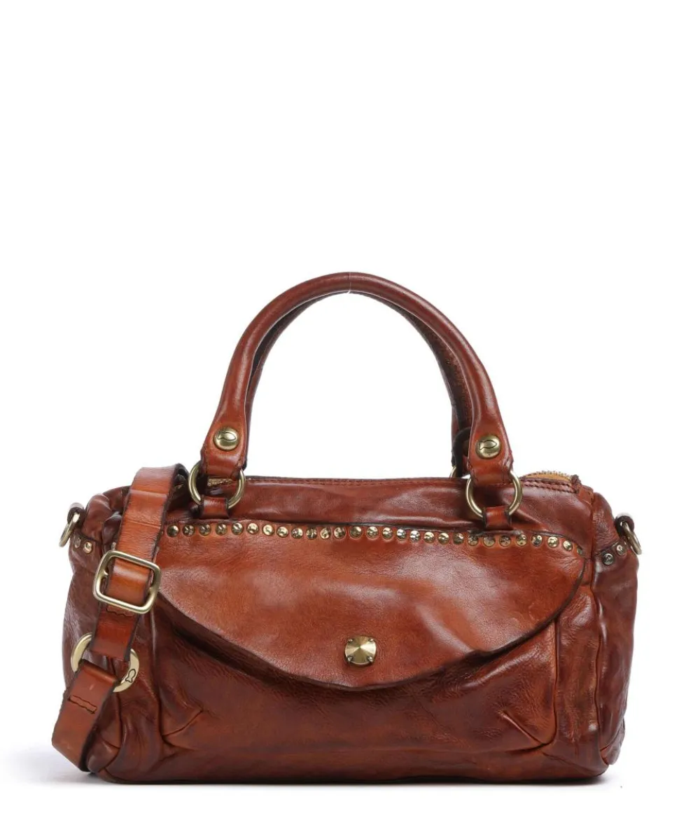 Handtasche fein genarbtes Rindsleder cognac