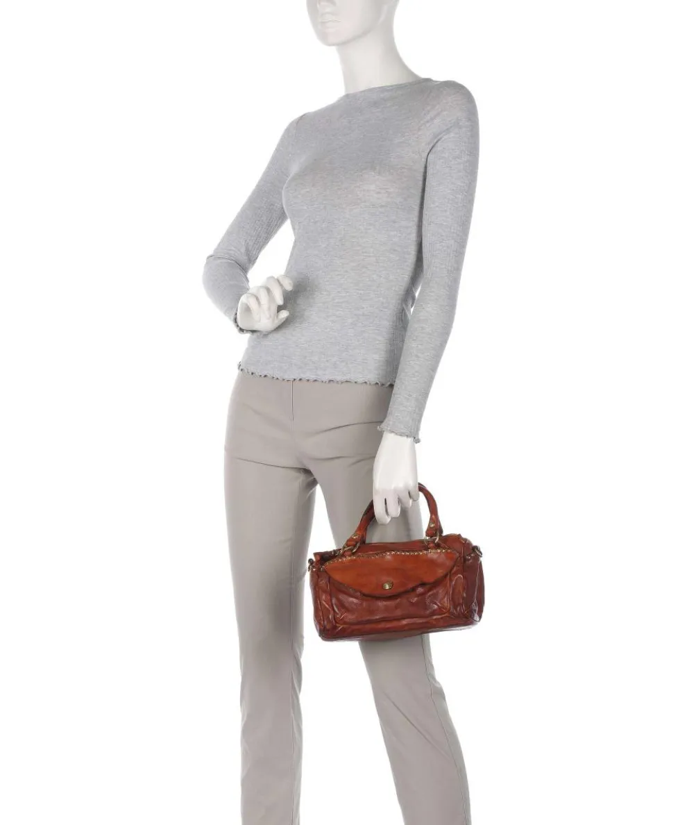 Handtasche fein genarbtes Rindsleder cognac