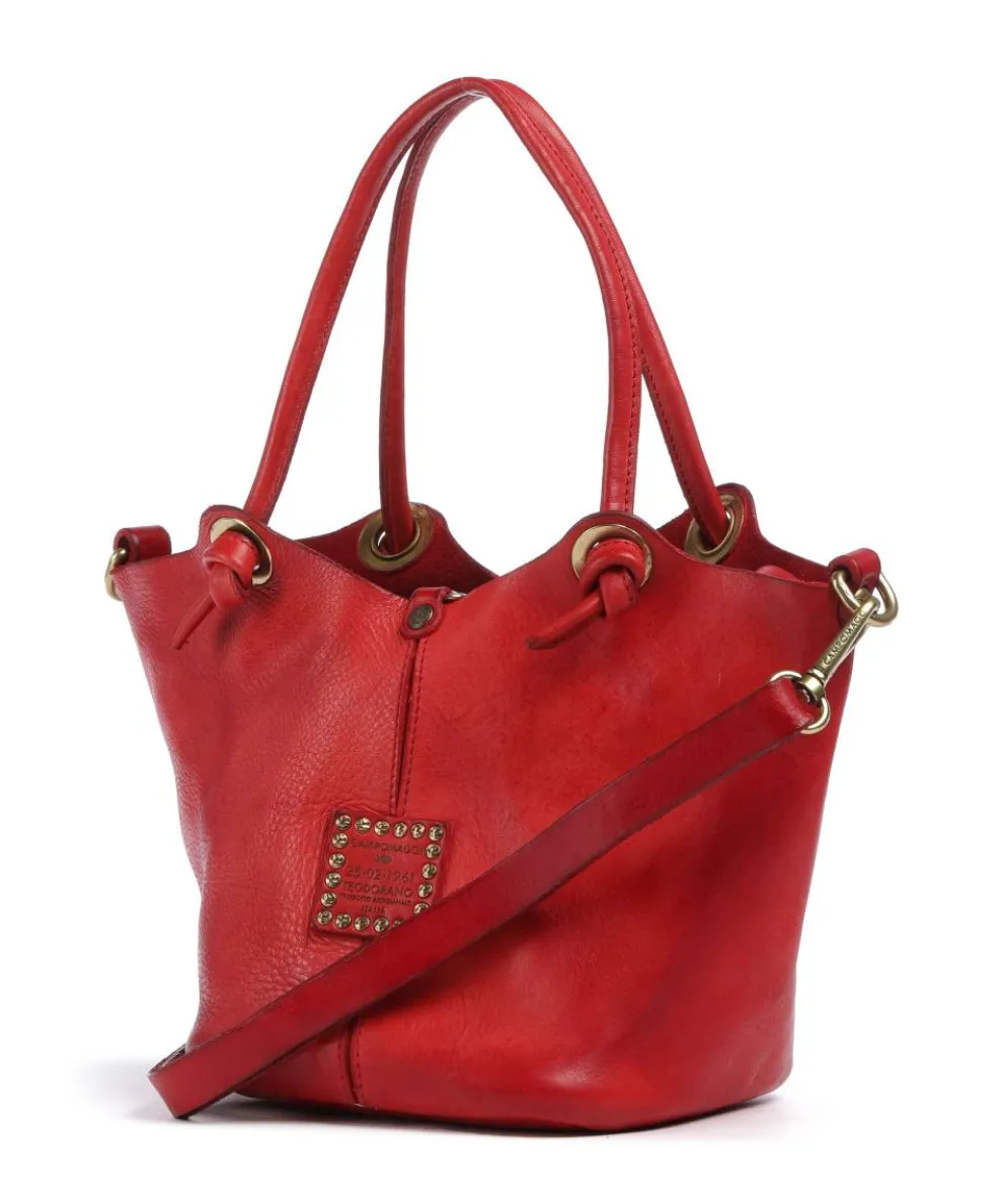 Handtasche genarbtes Rindsleder rot