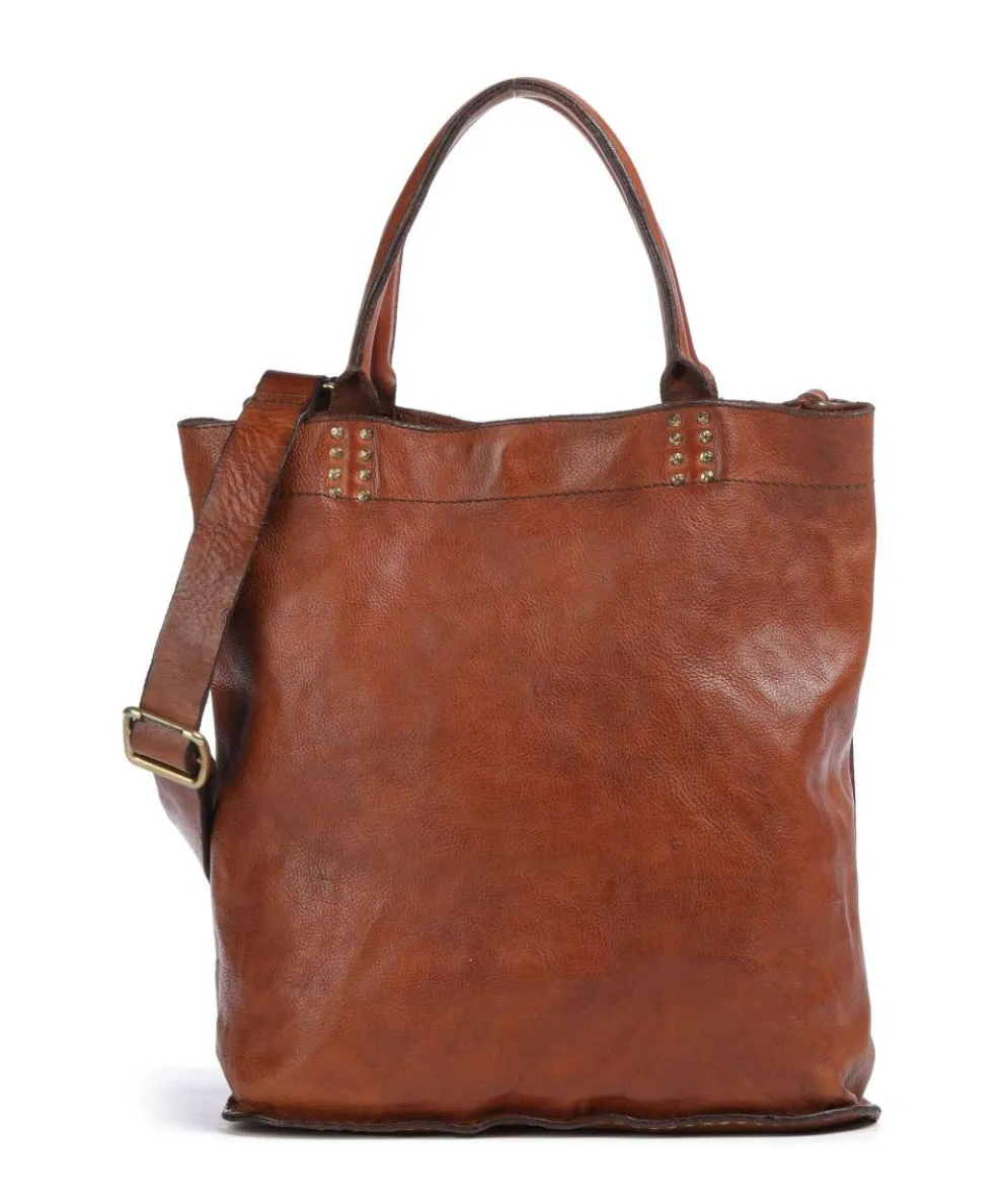 Handtasche genarbtes Rindsleder cognac