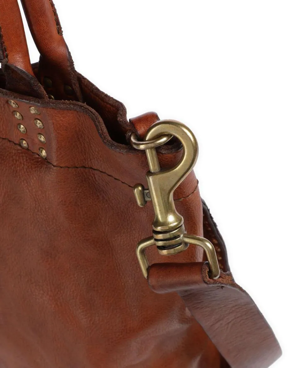 Handtasche genarbtes Rindsleder cognac