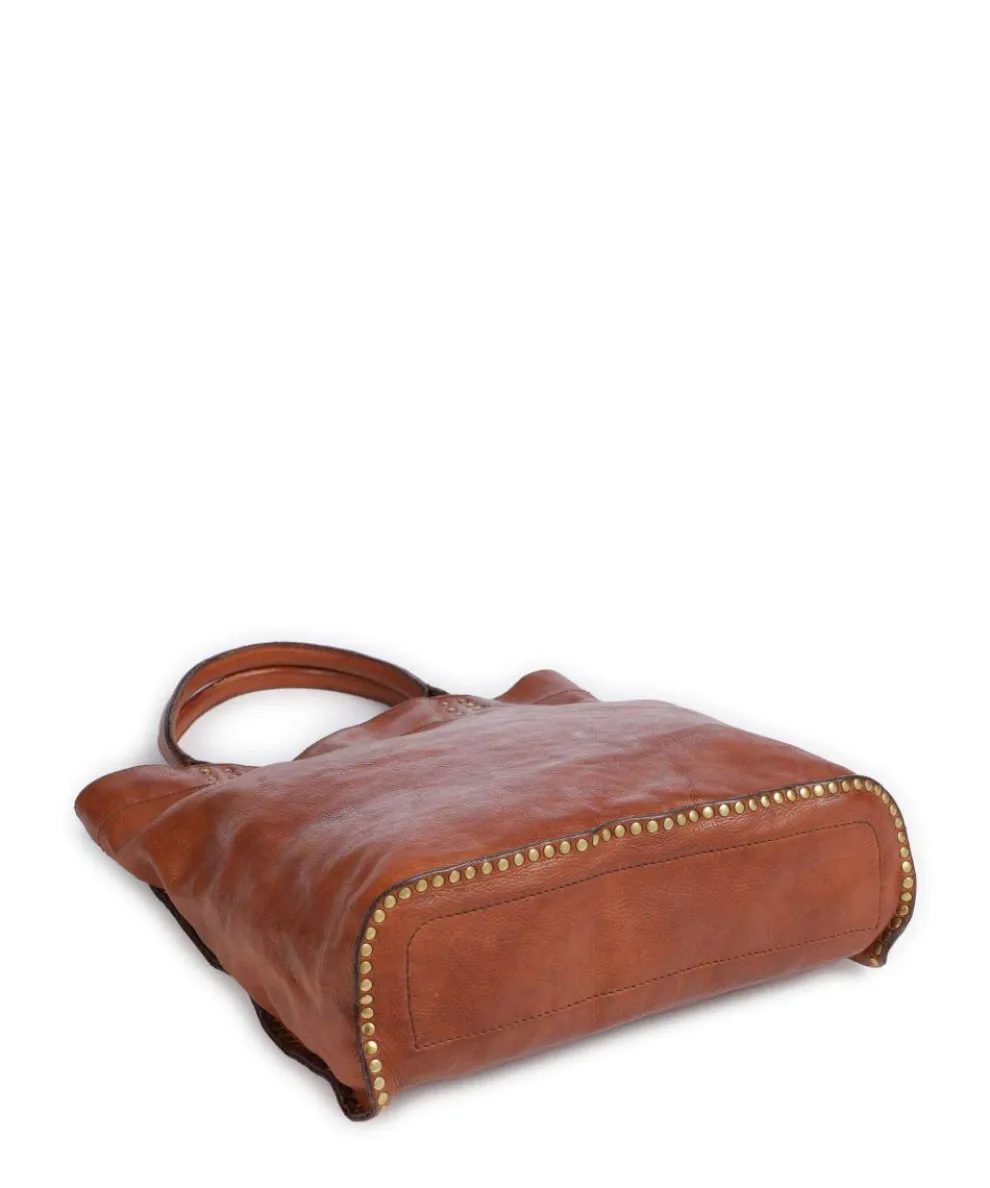 Handtasche genarbtes Rindsleder cognac