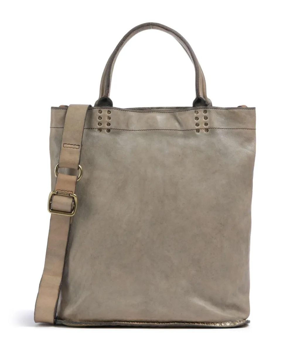 Handtasche genarbtes Rindsleder beige