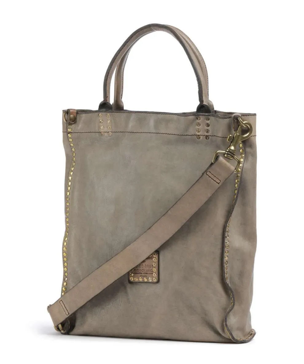 Handtasche genarbtes Rindsleder beige