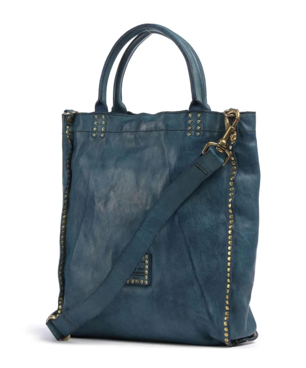 Handtasche genarbtes Rindsleder dunkelblau