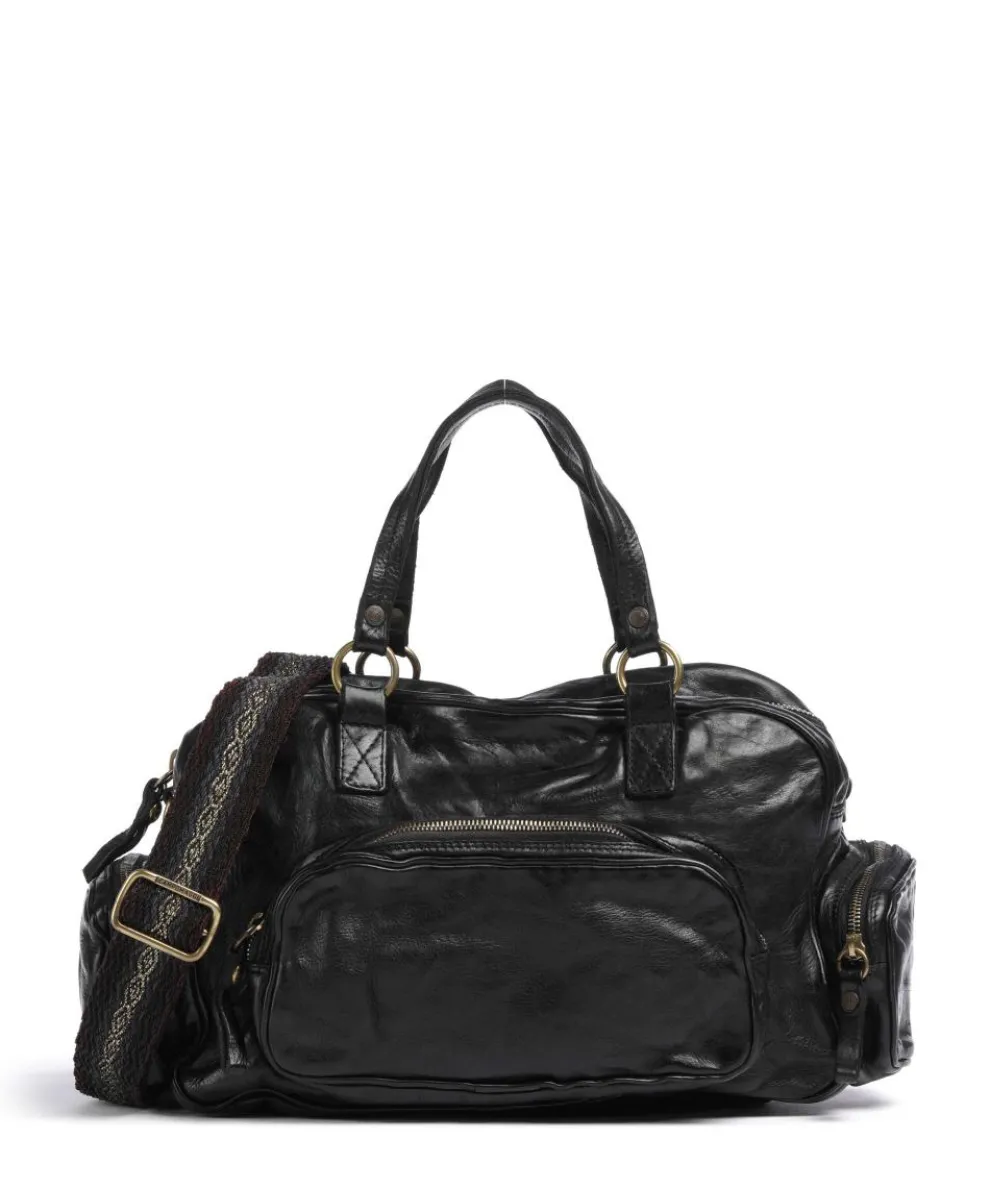 Handtasche Rindsleder schwarz