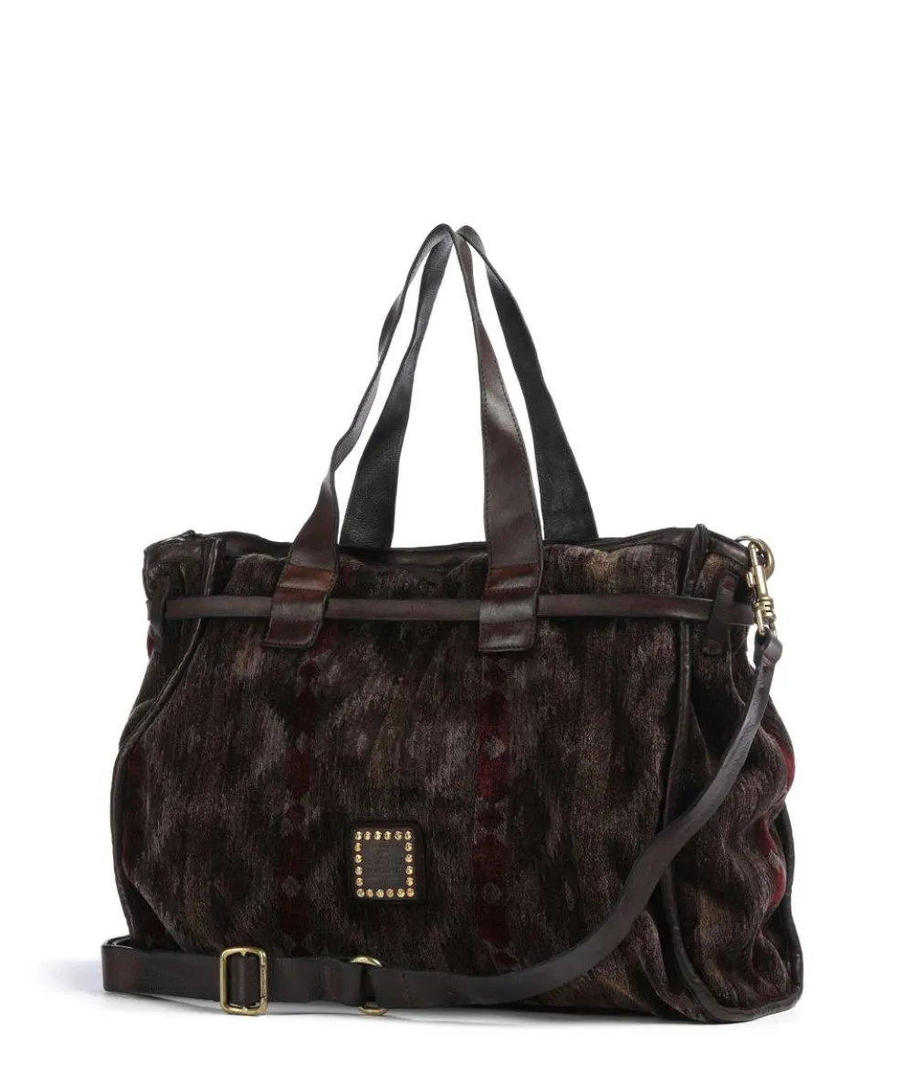 Handtasche Textil dunkelbraun