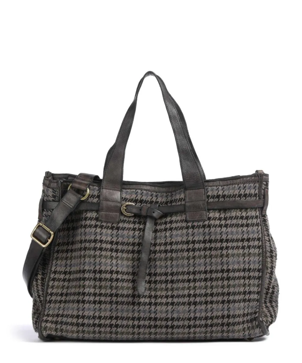 Handtasche Textil dunkelbraun