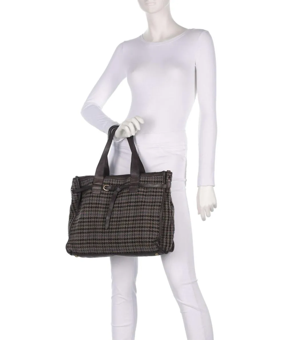 Handtasche Textil dunkelbraun