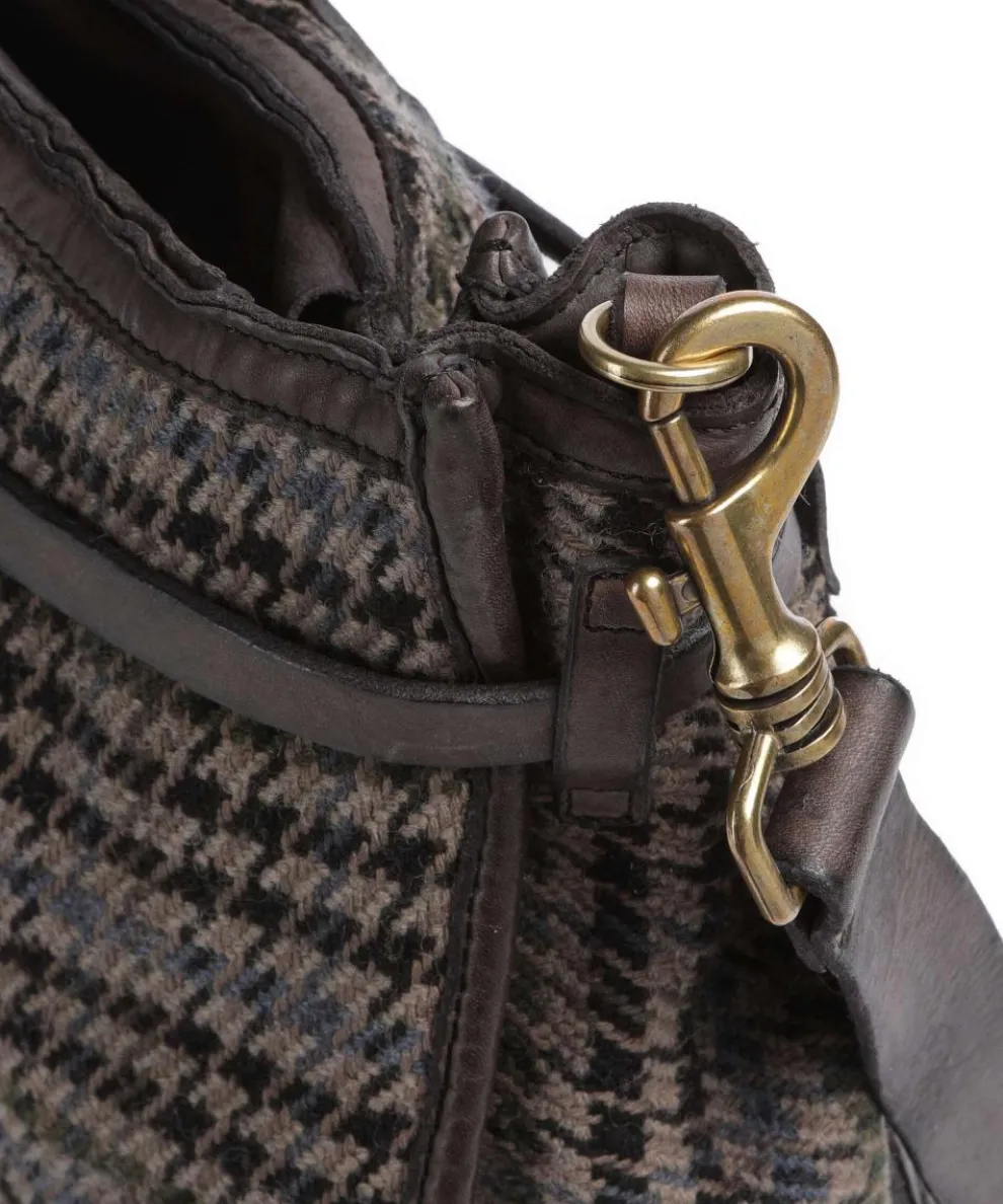 Handtasche Textil dunkelbraun