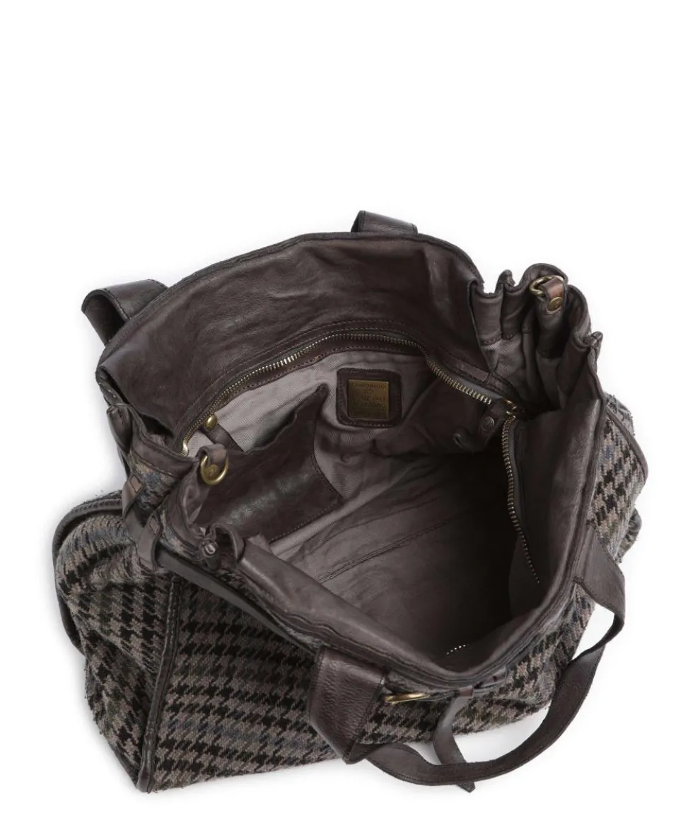 Handtasche Textil dunkelbraun