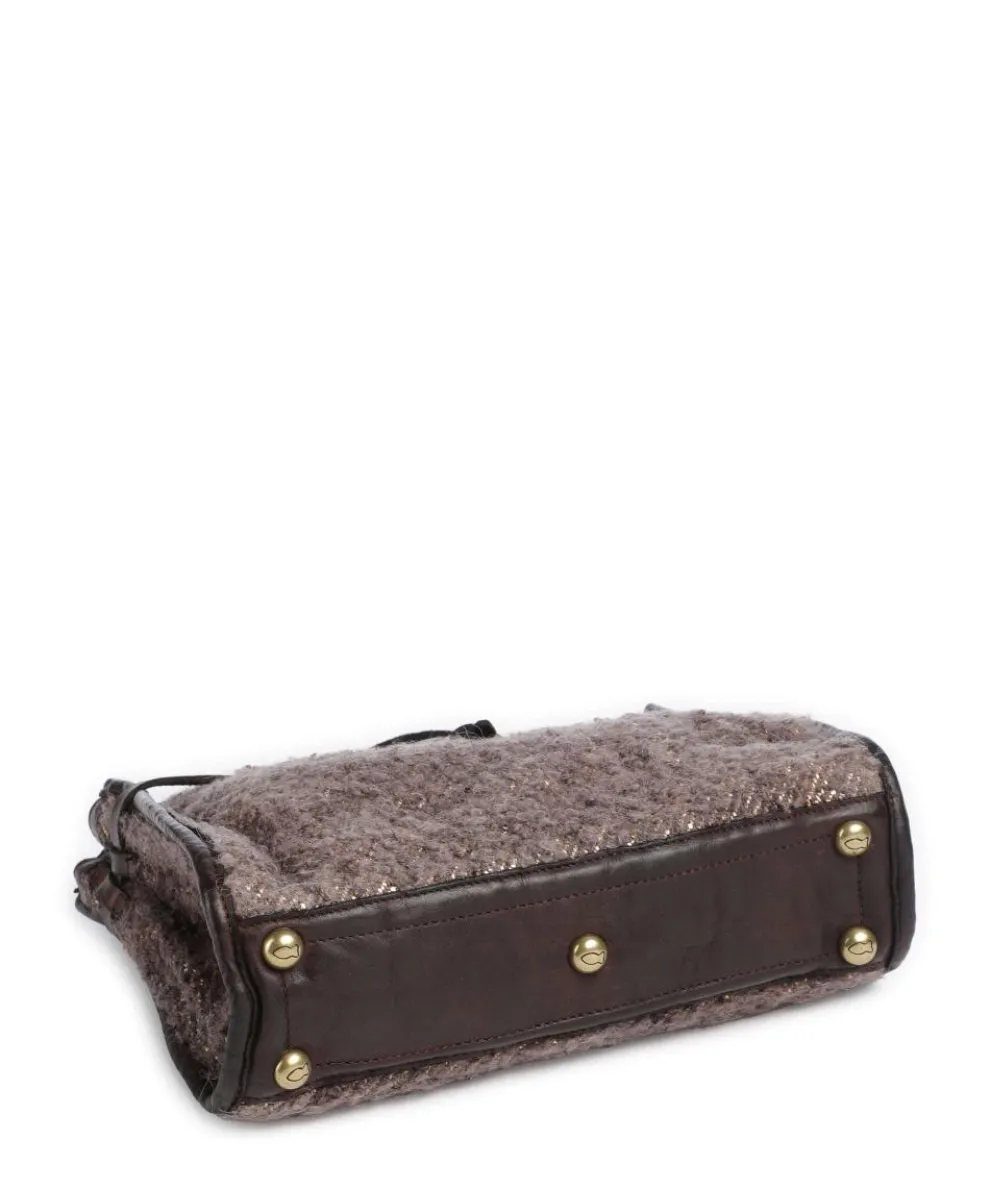 Handtasche Textil dunkelbraun