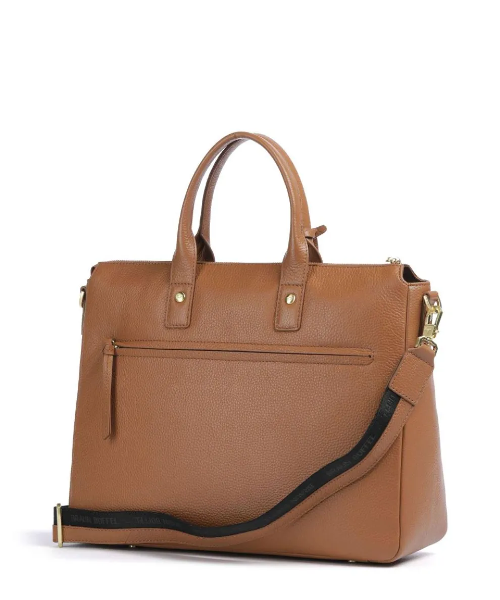 Hanna Aktentasche 14″ genarbtes Rindsleder cognac