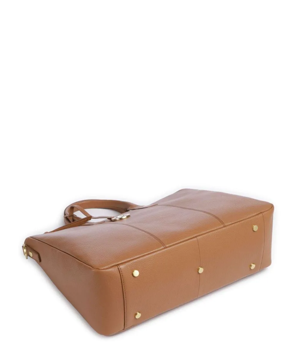 Hanna Aktentasche 14″ genarbtes Rindsleder cognac