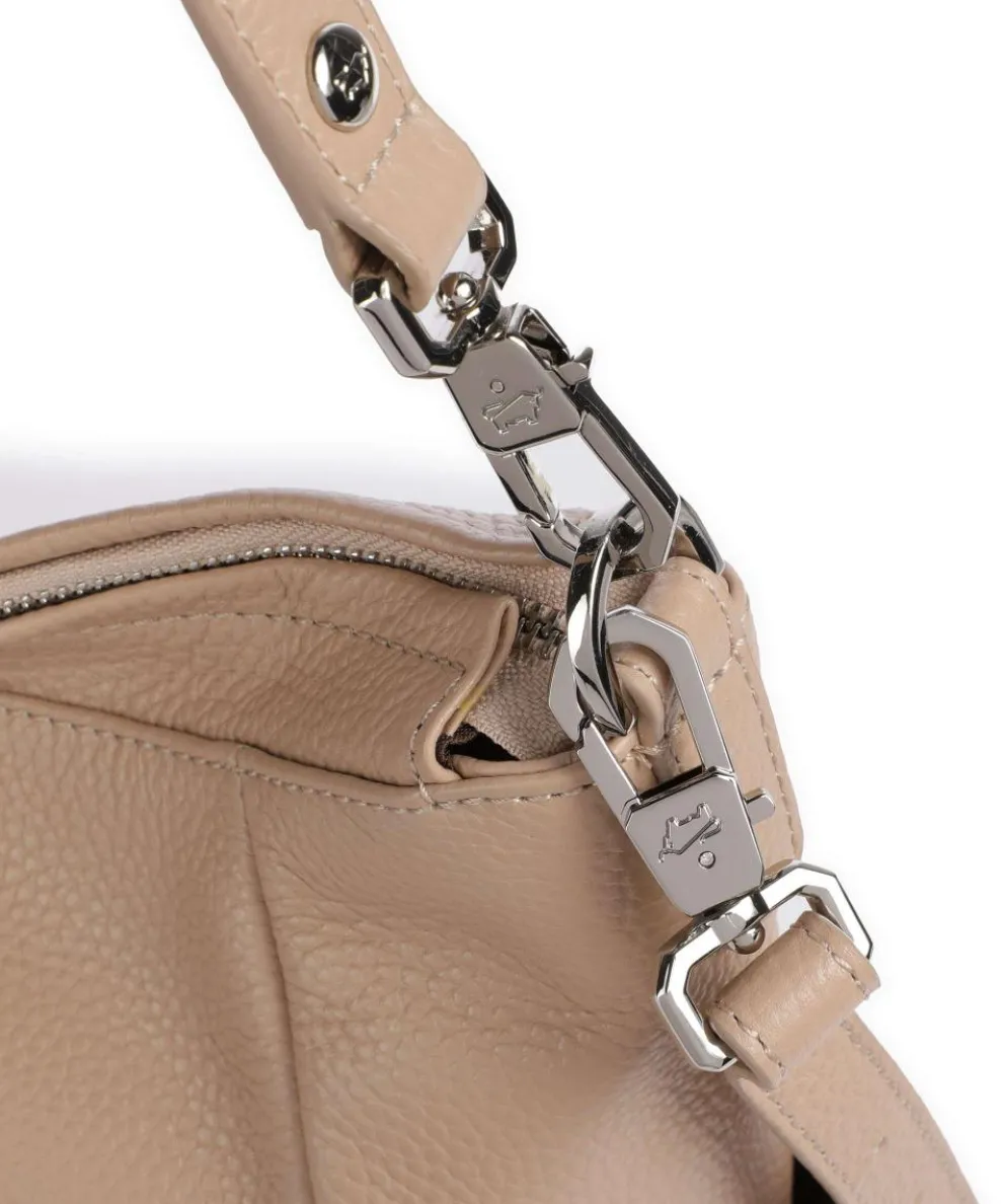 Hanna Beuteltasche genarbtes Rindsleder beige