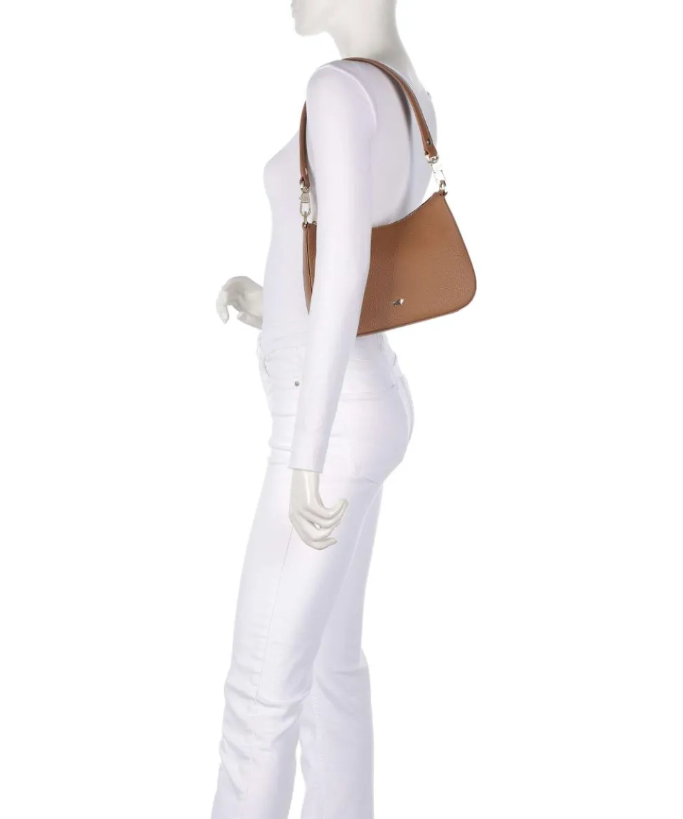 Hanna Schultertasche genarbtes Rindsleder braun