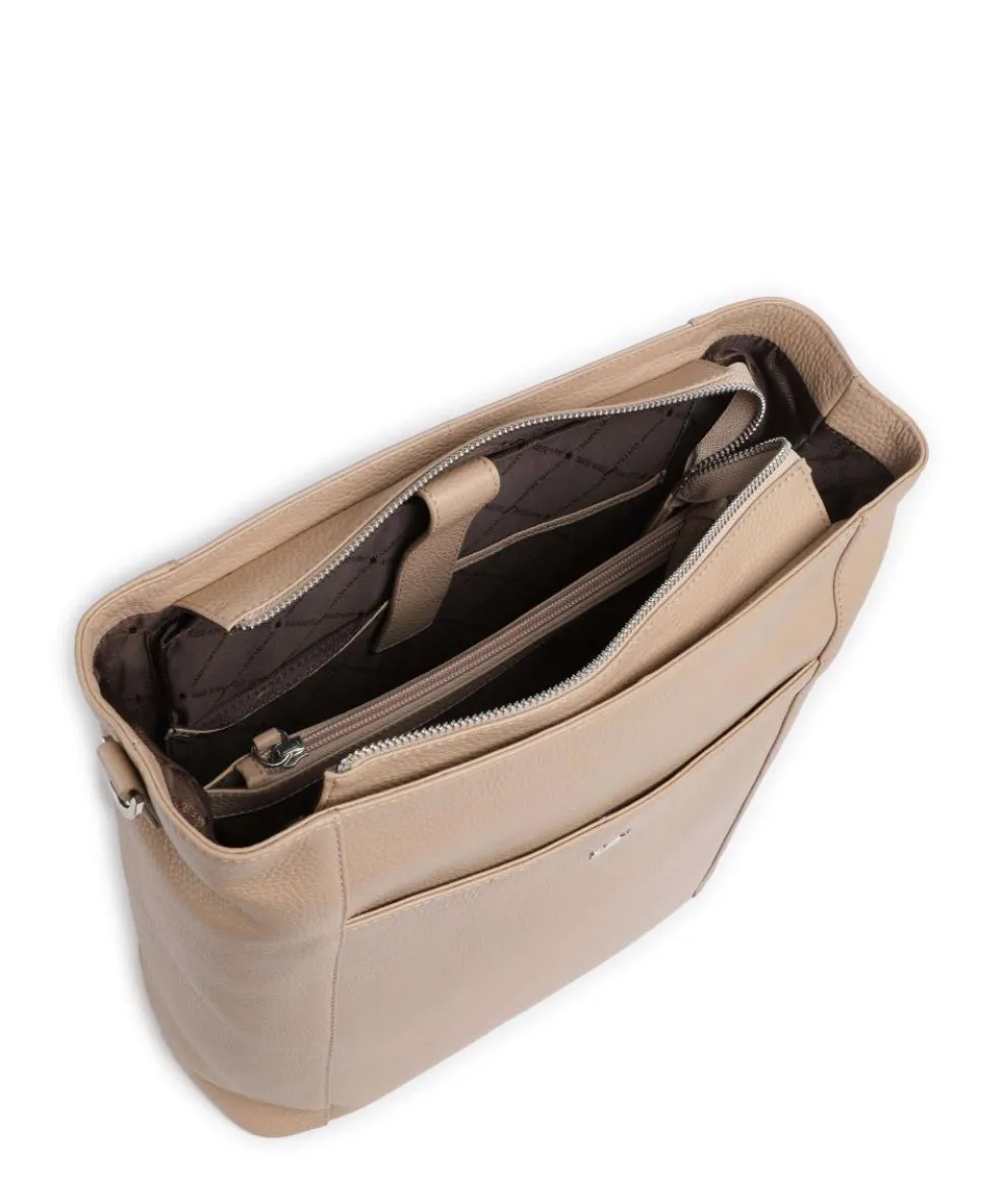 Hanna Shopper 13″ genarbtes Leder beige