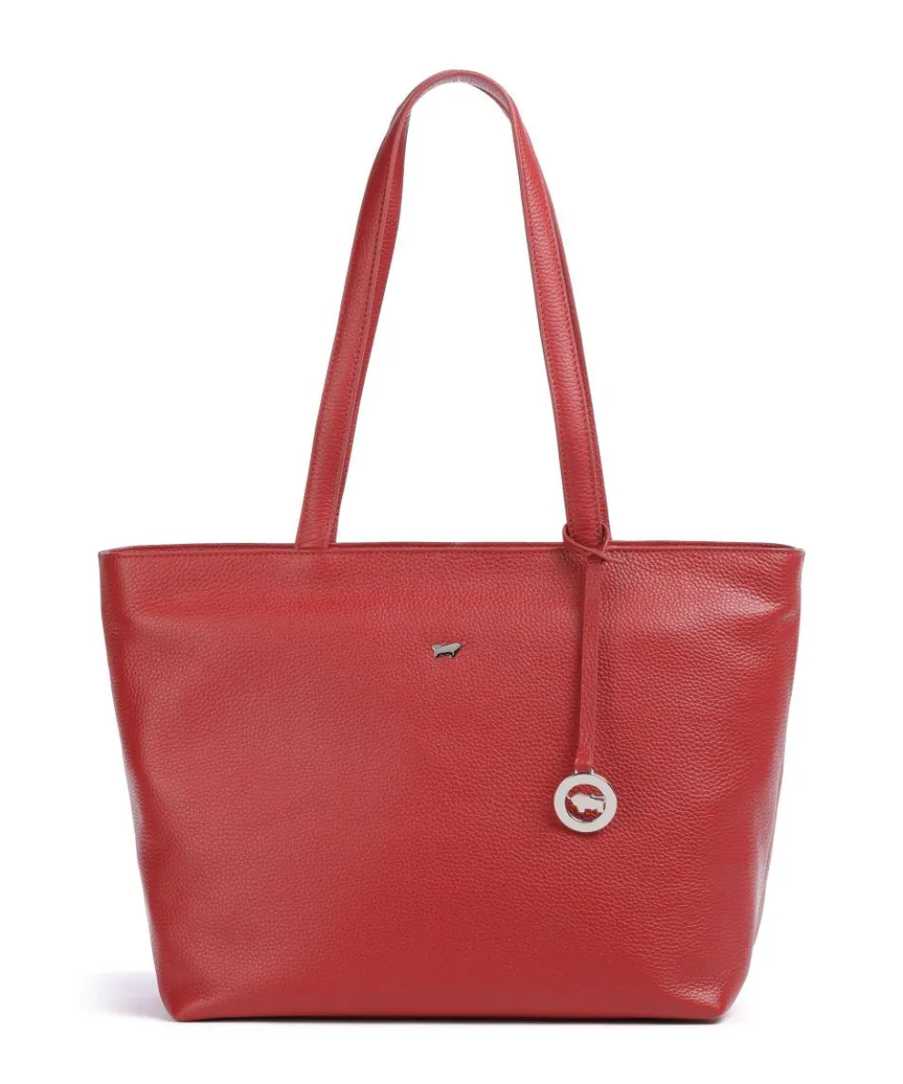 Hanna Shopper genarbtes Rindsleder rot