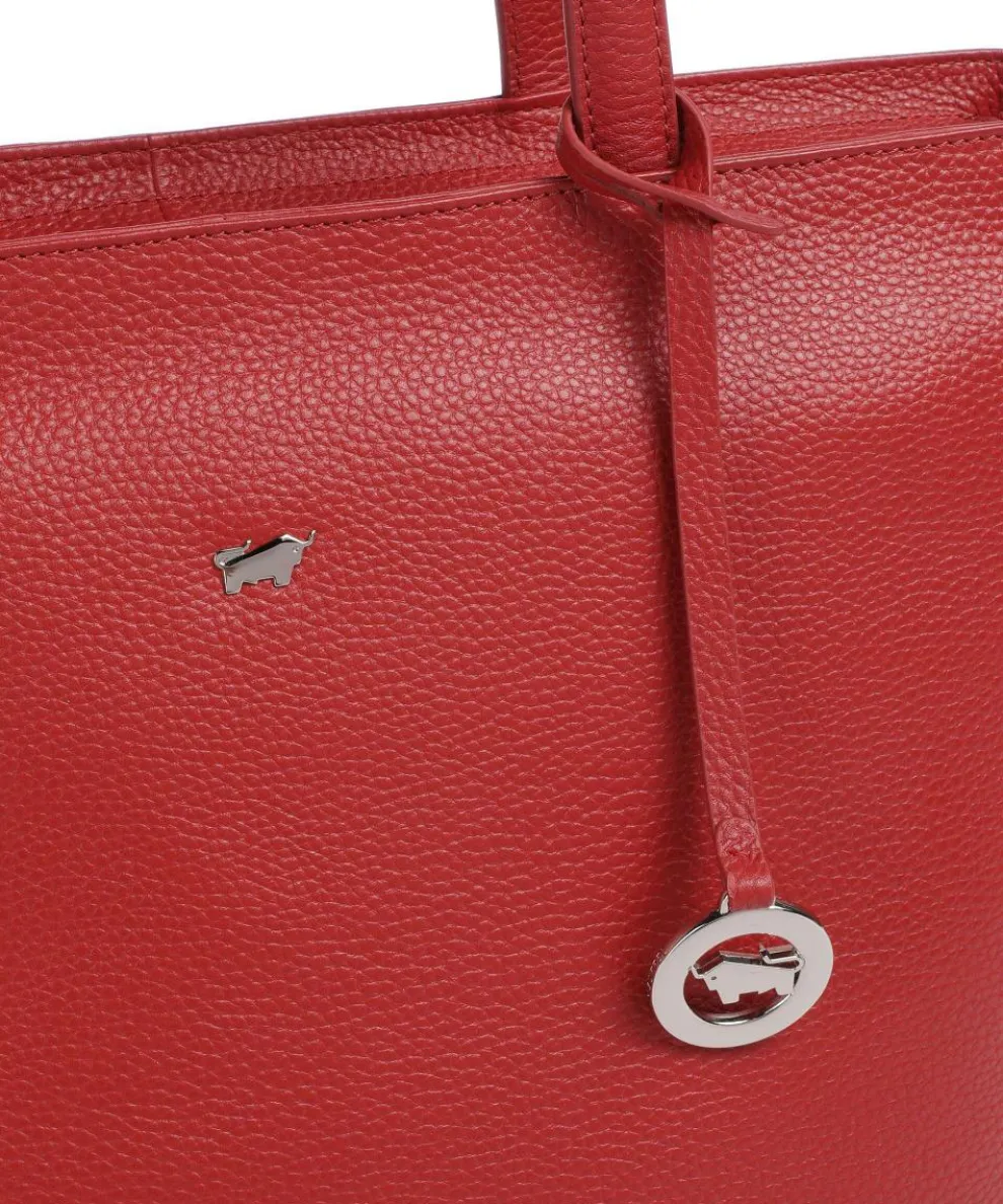 Hanna Shopper genarbtes Rindsleder rot
