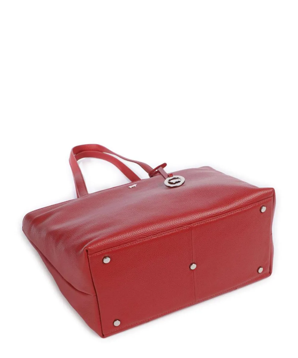 Hanna Shopper genarbtes Rindsleder rot