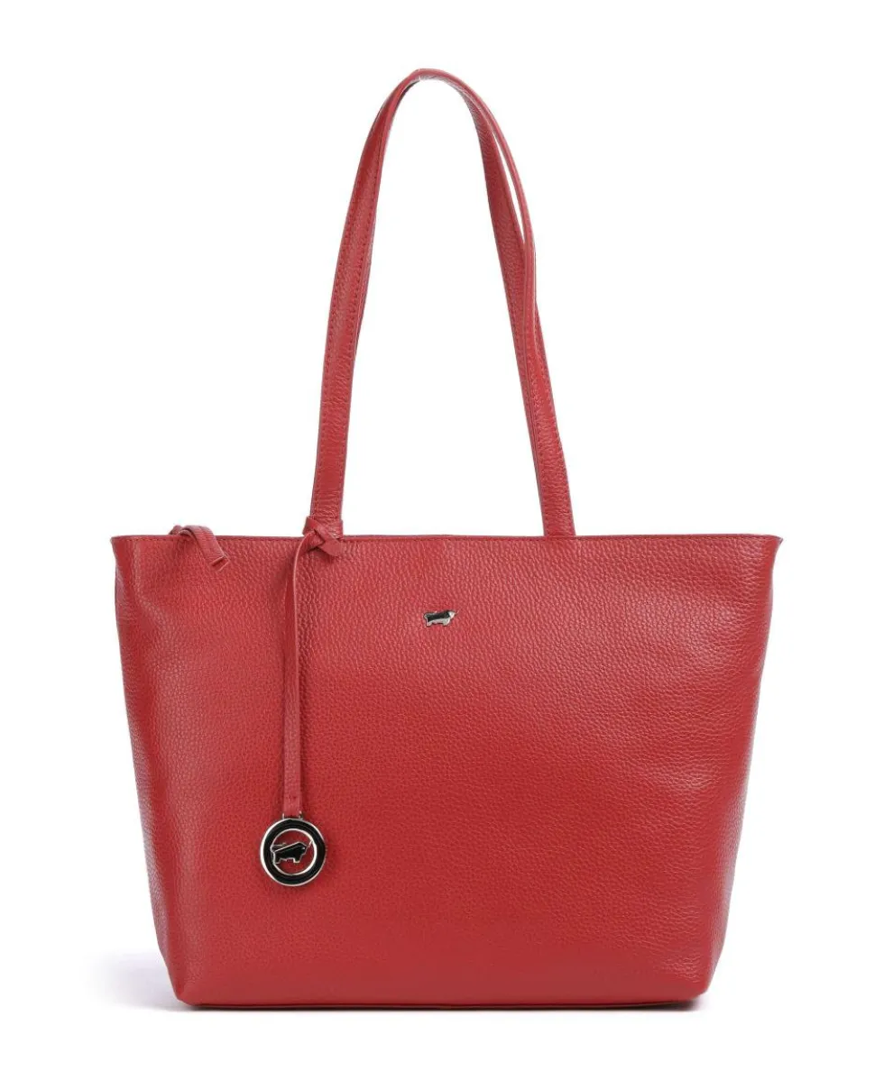 Hanna Shopper genarbtes Leder rot