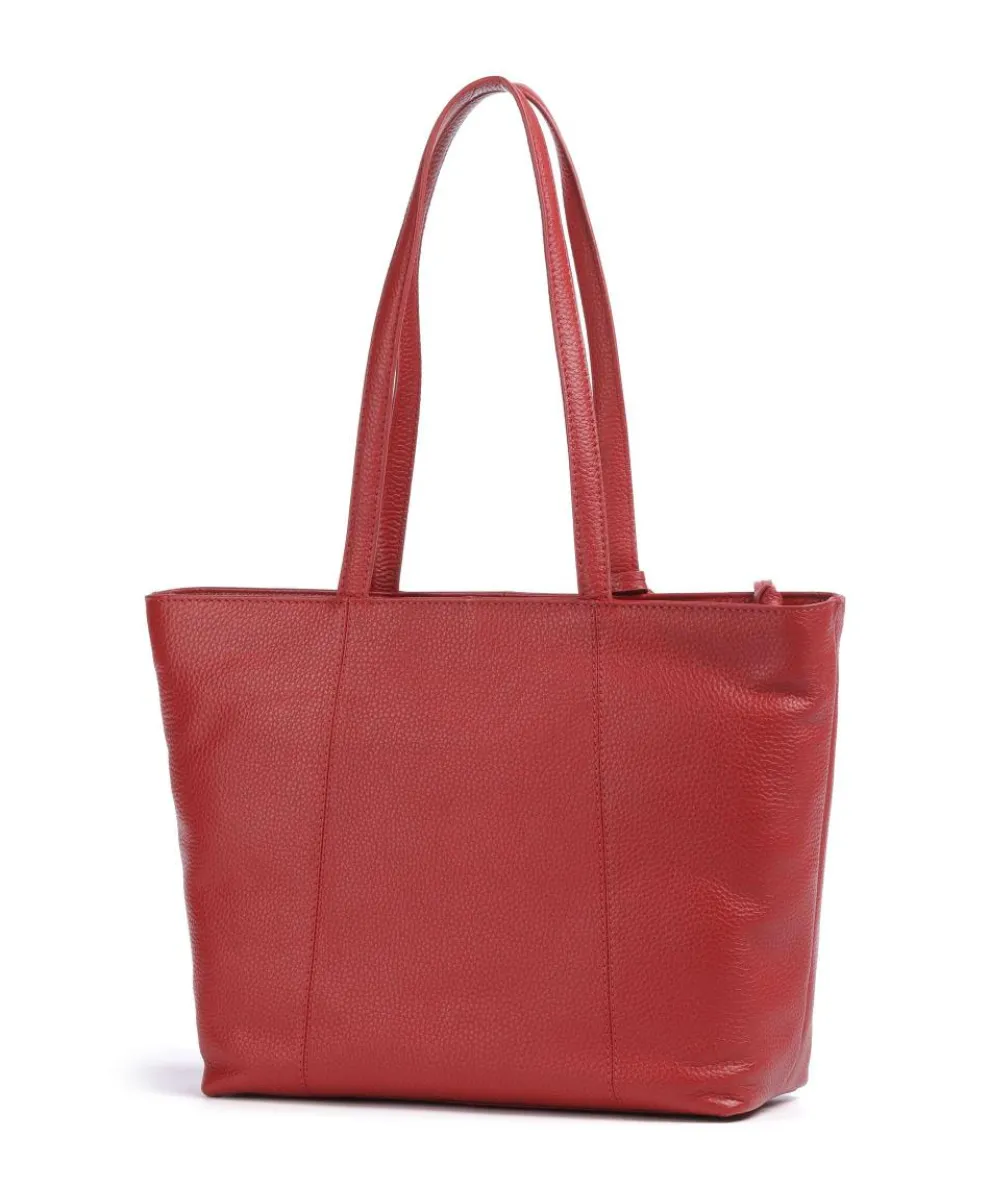 Hanna Shopper genarbtes Leder rot