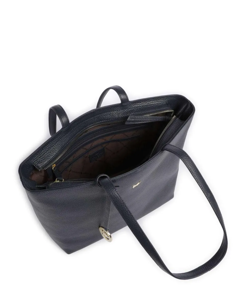 Hanna Shopper genarbtes Leder navy