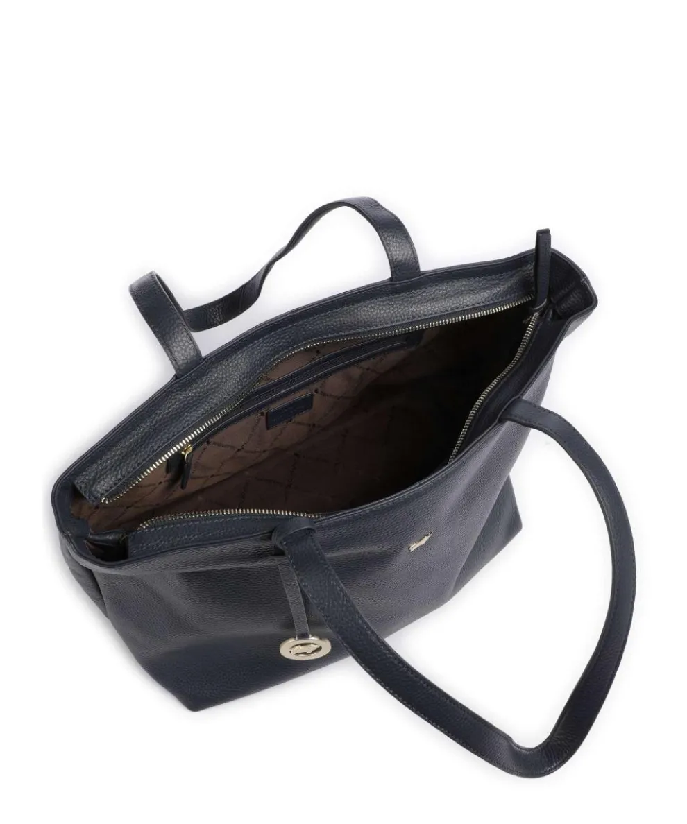 Hanna Shopper genarbtes Rindsleder navy