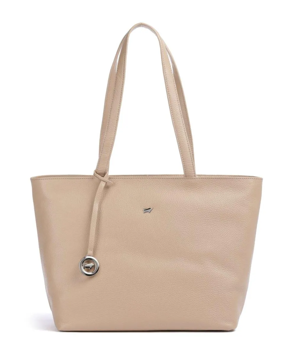 Hanna Shopper genarbtes Rindsleder beige