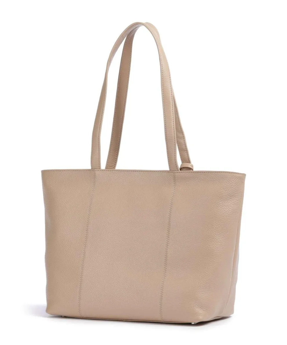 Hanna Shopper genarbtes Rindsleder beige
