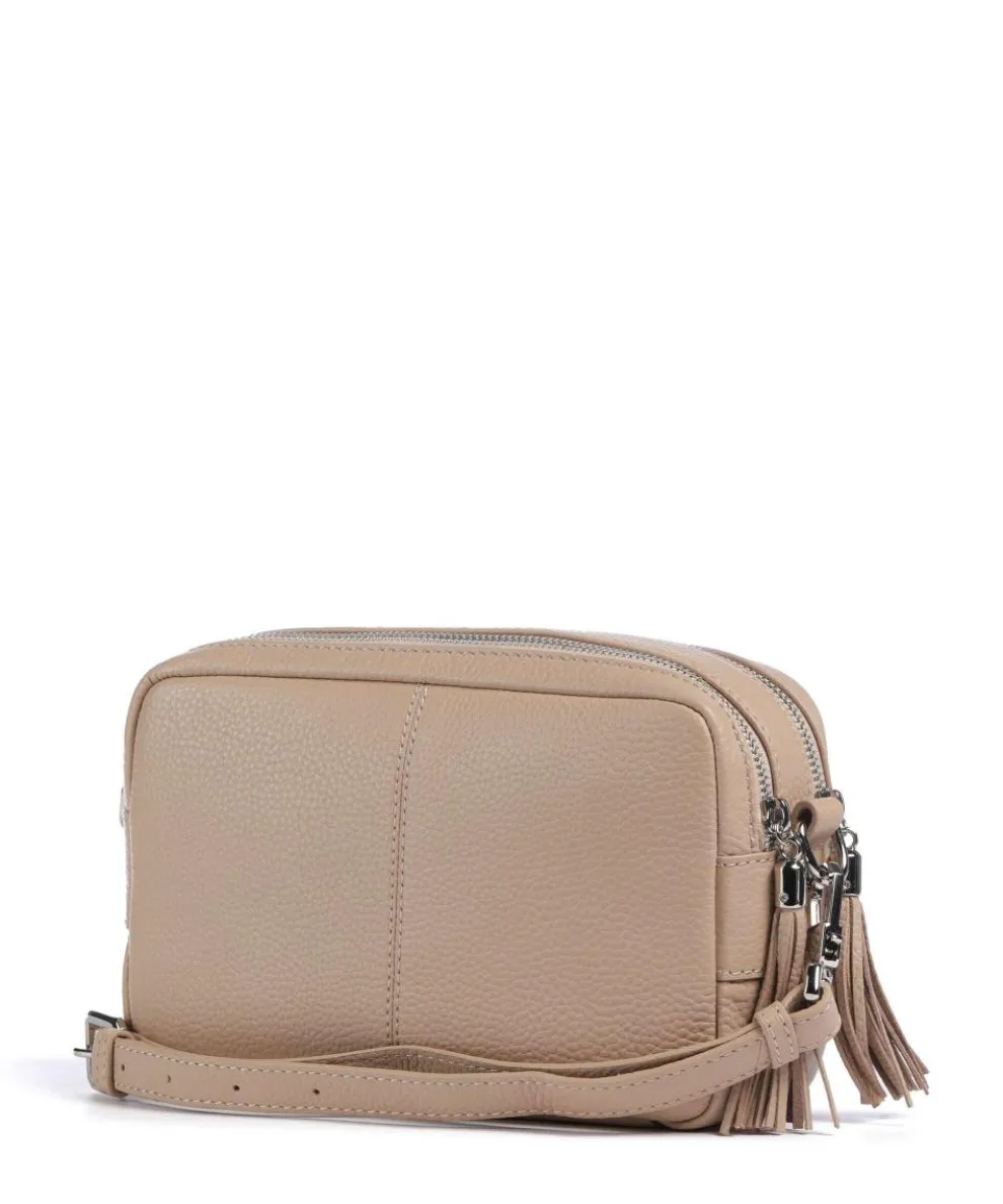 Hanna Umhängetasche genarbtes Rindsleder beige