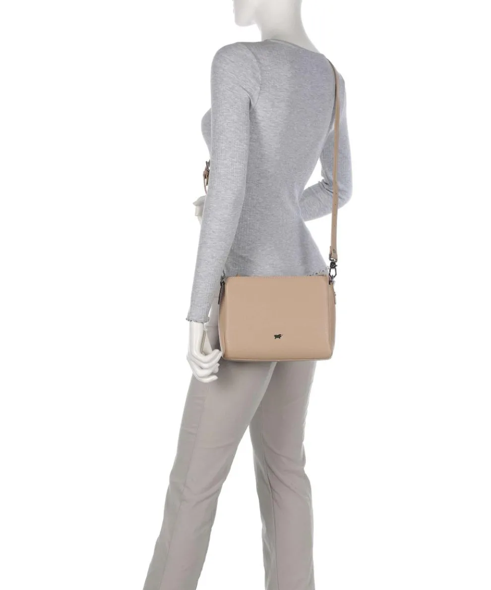 Hanna Umhängetasche genarbtes Rindsleder beige