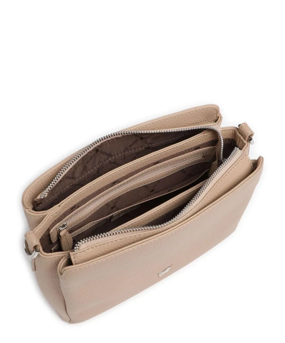 Hanna Umhängetasche genarbtes Rindsleder beige