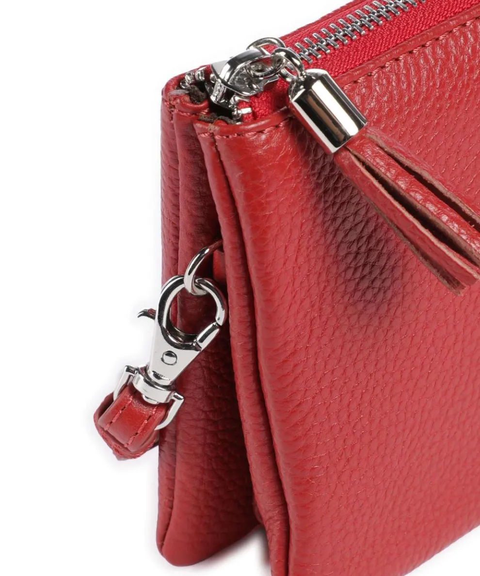 Hanna Umhängetasche genarbtes Rindsleder rot